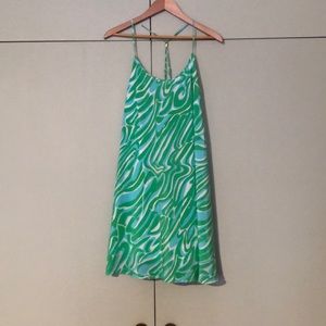 Lilly Pulitzer Green & Blue Silk Dress